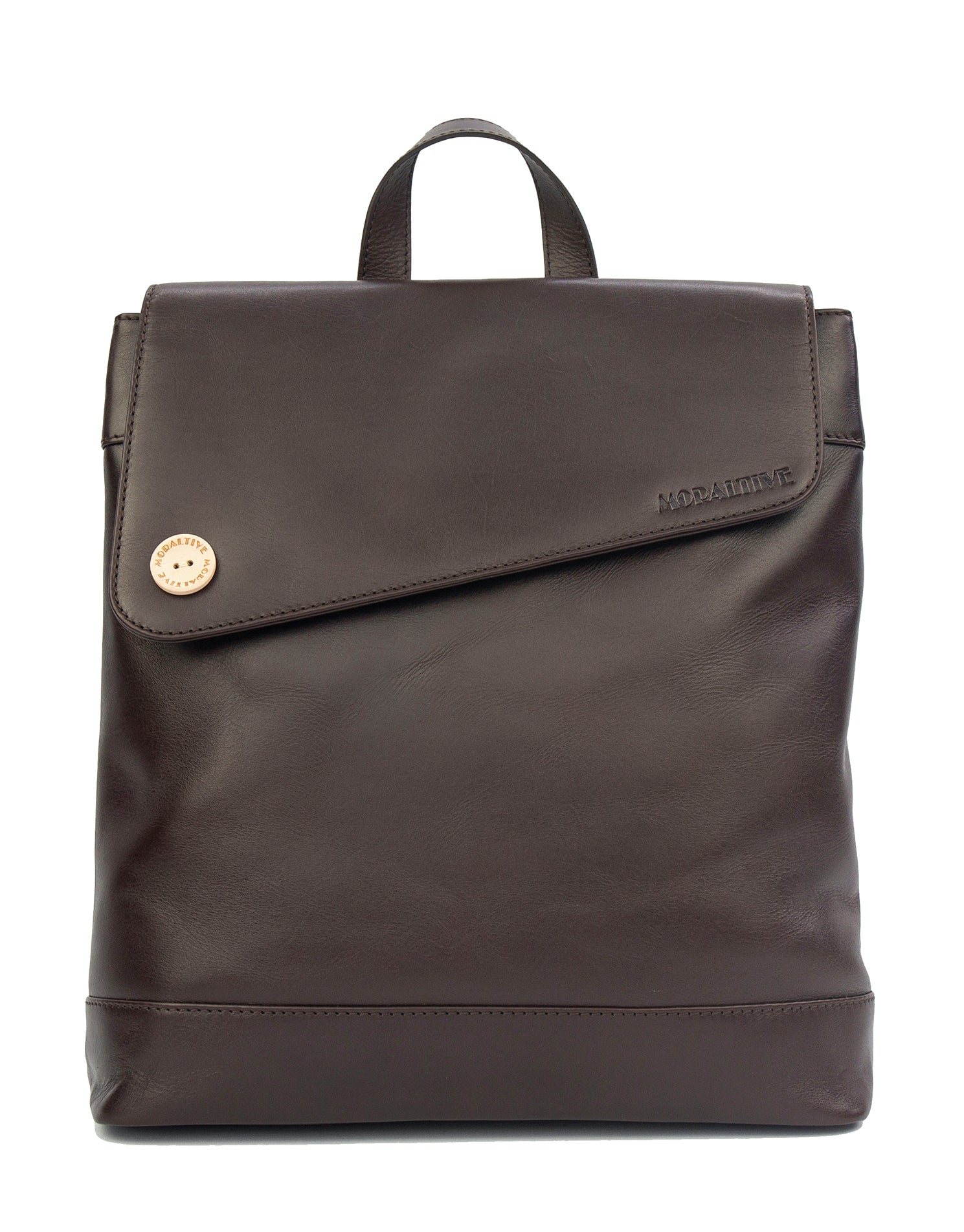 elegant brown leather backpack for women